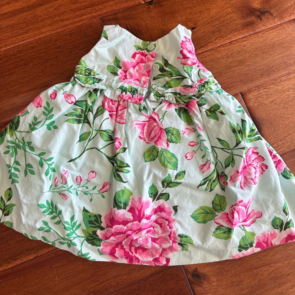 Baby Girl Spring Bundle 3-6M Floral Dress Butterfly Romper White Lace Pom Pom - Picture 10 of 10